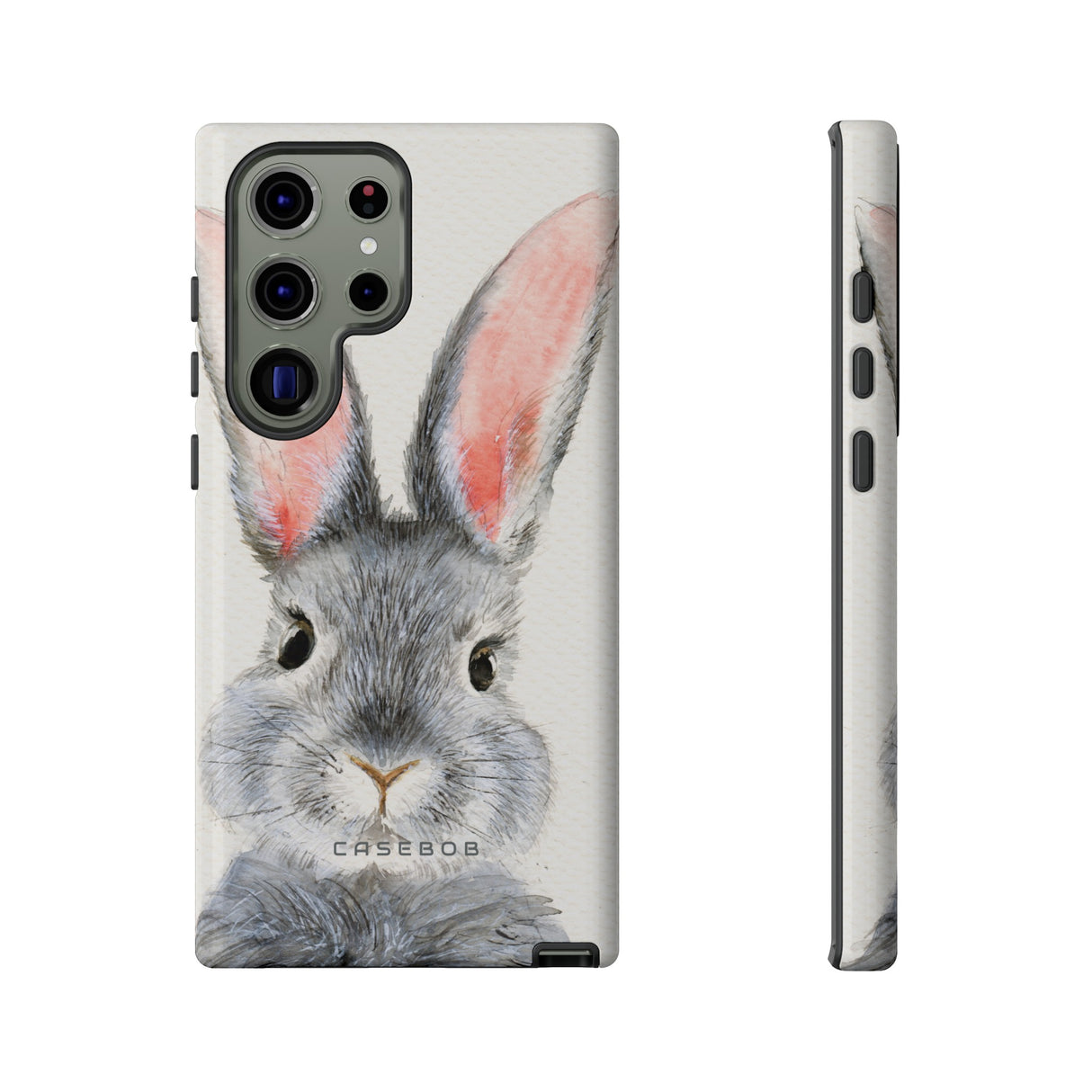 Watercolor of Fluffy Rabbit - Protective Phone Case