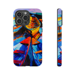 Oil painting - Wooden Boat - Protective Phone Case