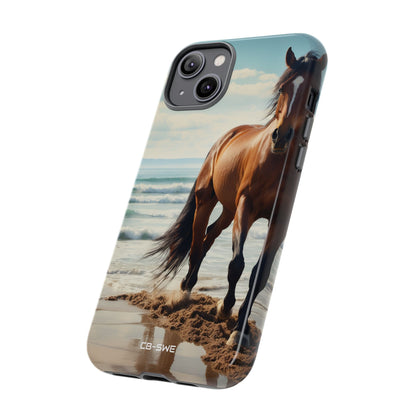 Horse Gallops Shoreline - iPhone Case