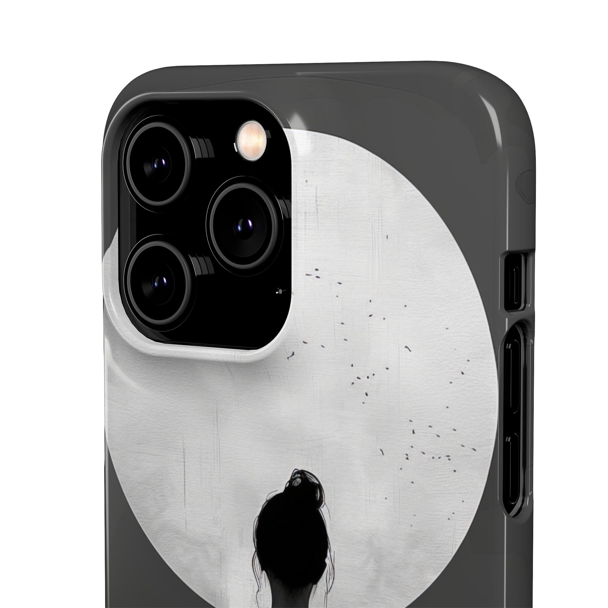 Zen Serenity Moon Reflection iPhone 14 - Slim Phone Case