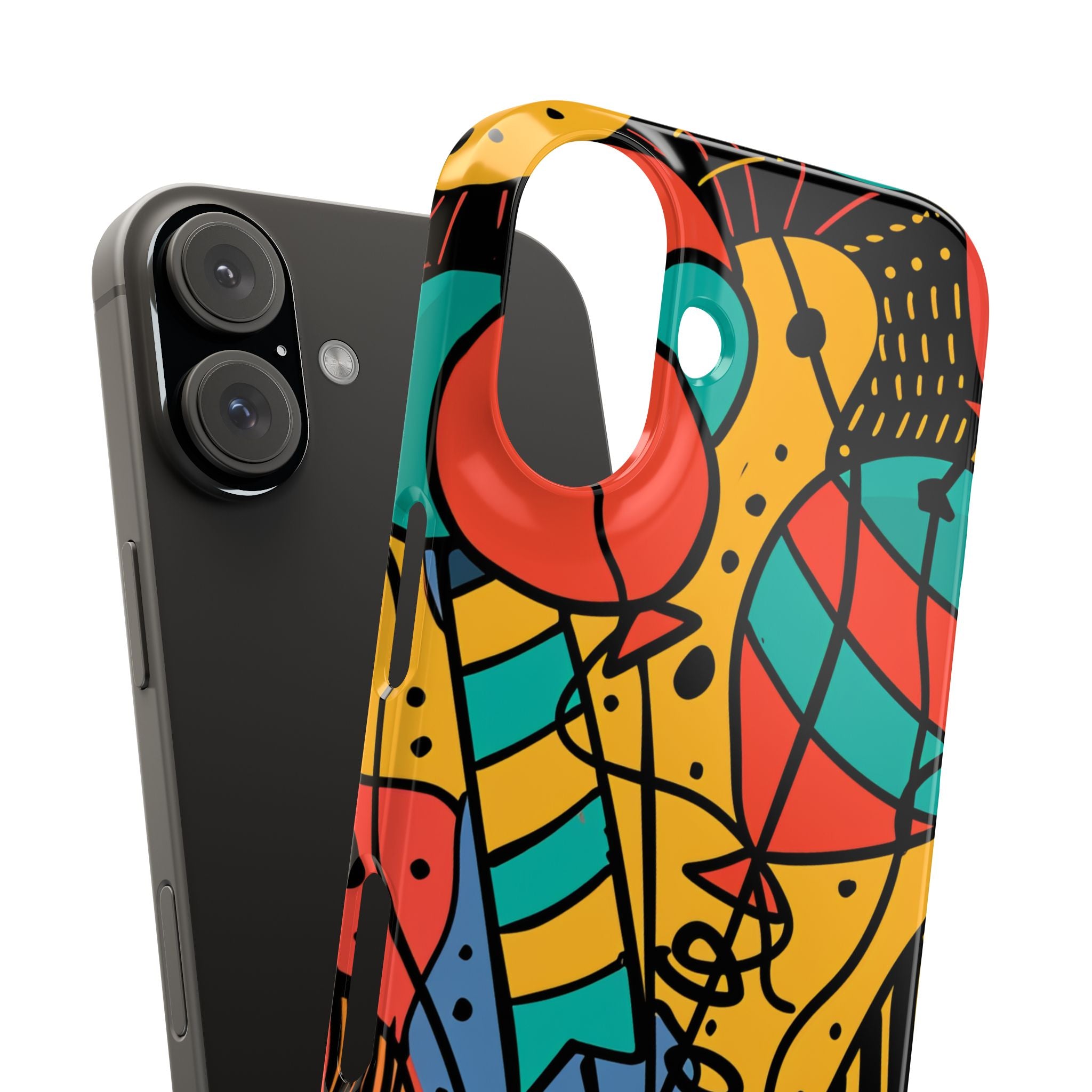 Playful Lines in Motion iPhone 16 - Slim Phone Case