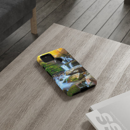 Autumn Mountain Waterfall - Protective Phone Case