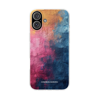 Blue Pink Abstract - Flexi iPhone 16 Phone Case