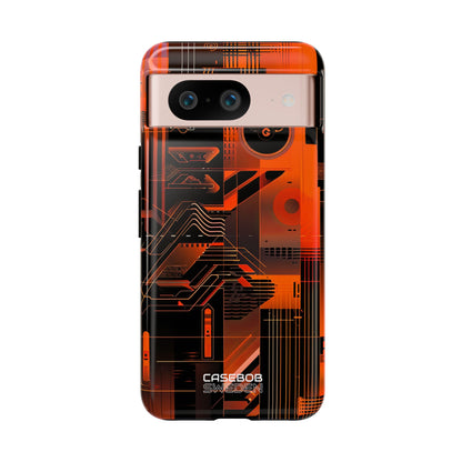 Orange Circuit Dreams Google Pixel 8 - Resistente