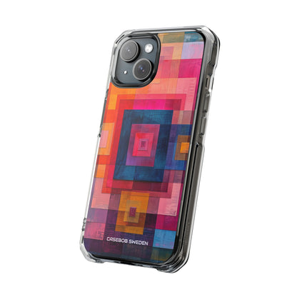 Vibrant Geometry - Clear Impact iPhone 15 Phone Case