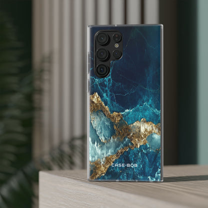 Jagged Gold Split Samsung S22 Ultra Case - Soft