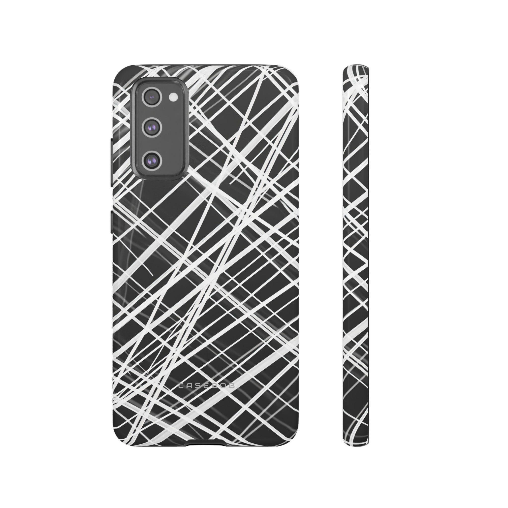 White Line Elegance - Protective Phone Case