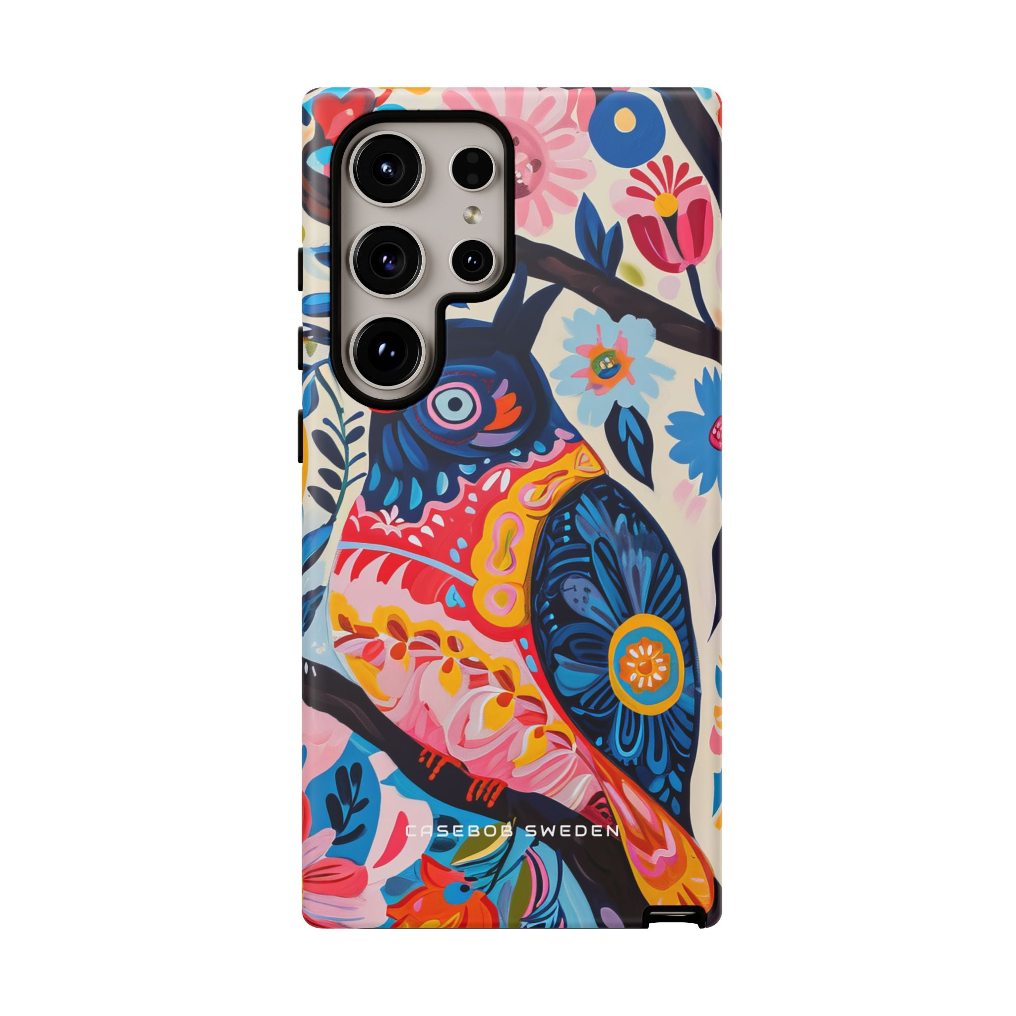 Whimsical Vintage Owl with Floral Charm Samsung S24 - Tough Phone Case