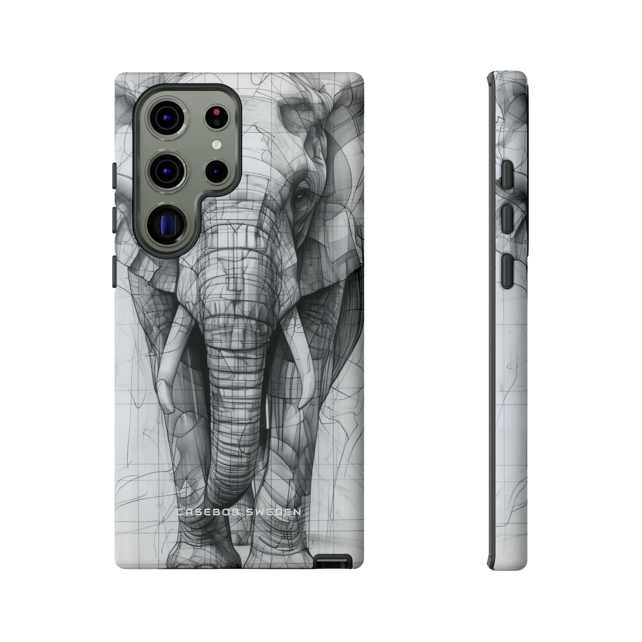 Elephant Line Geometry Samsung S23 - Tough Phone Case