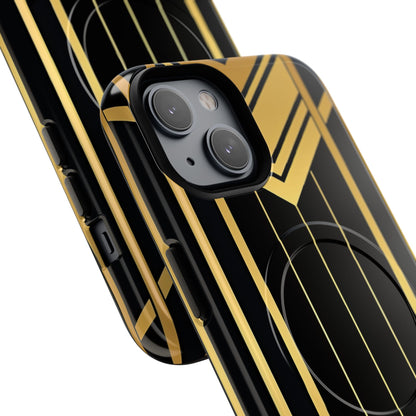 Golden Geometric Symphony iPhone 14 - Tough+
