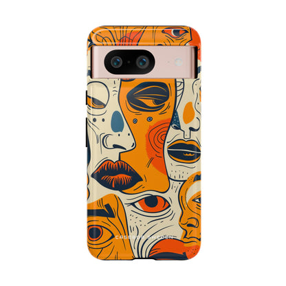 Gradient Face Mosaic Google Pixel 8 - Tough Phone Case