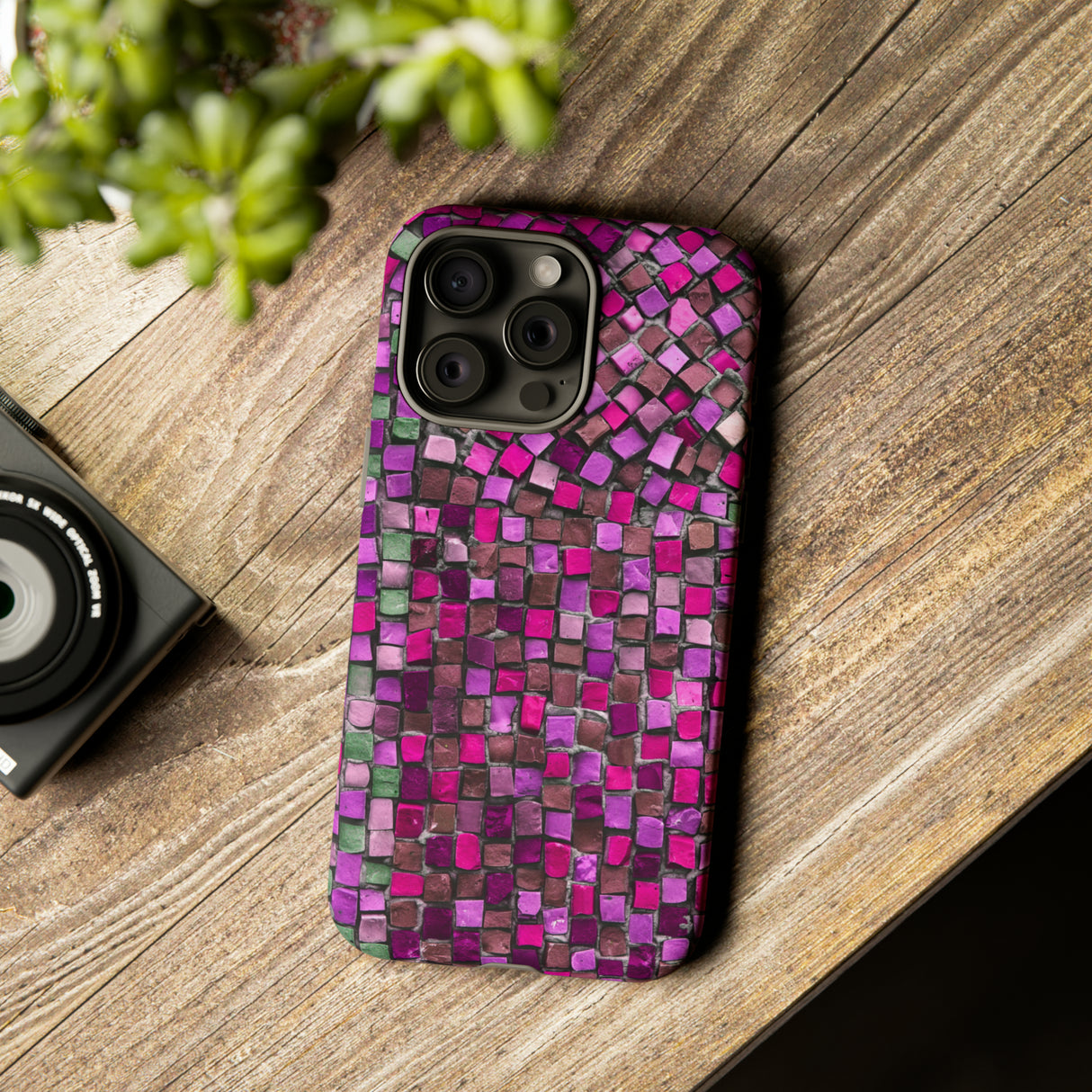 Purple Mosaic - Protective Phone Case