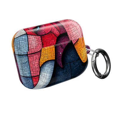 Blue Mosaic Elephant - AirPods Case