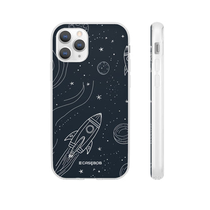 Cosmic Doodle Adventure | Flexible Phone Case for iPhone