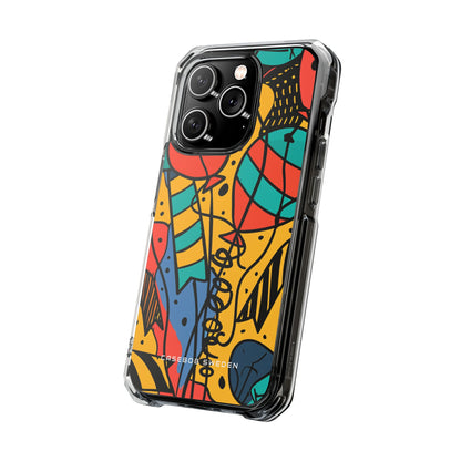 Playful Lines in Motion iPhone 14 - Clear Impact Phone Case