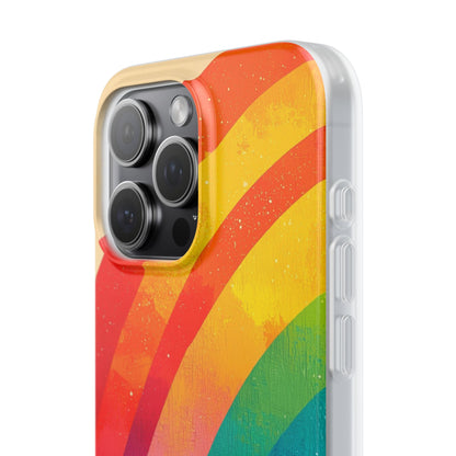 Textured Rainbow Arc iPhone 15 Pro Max Case - Soft