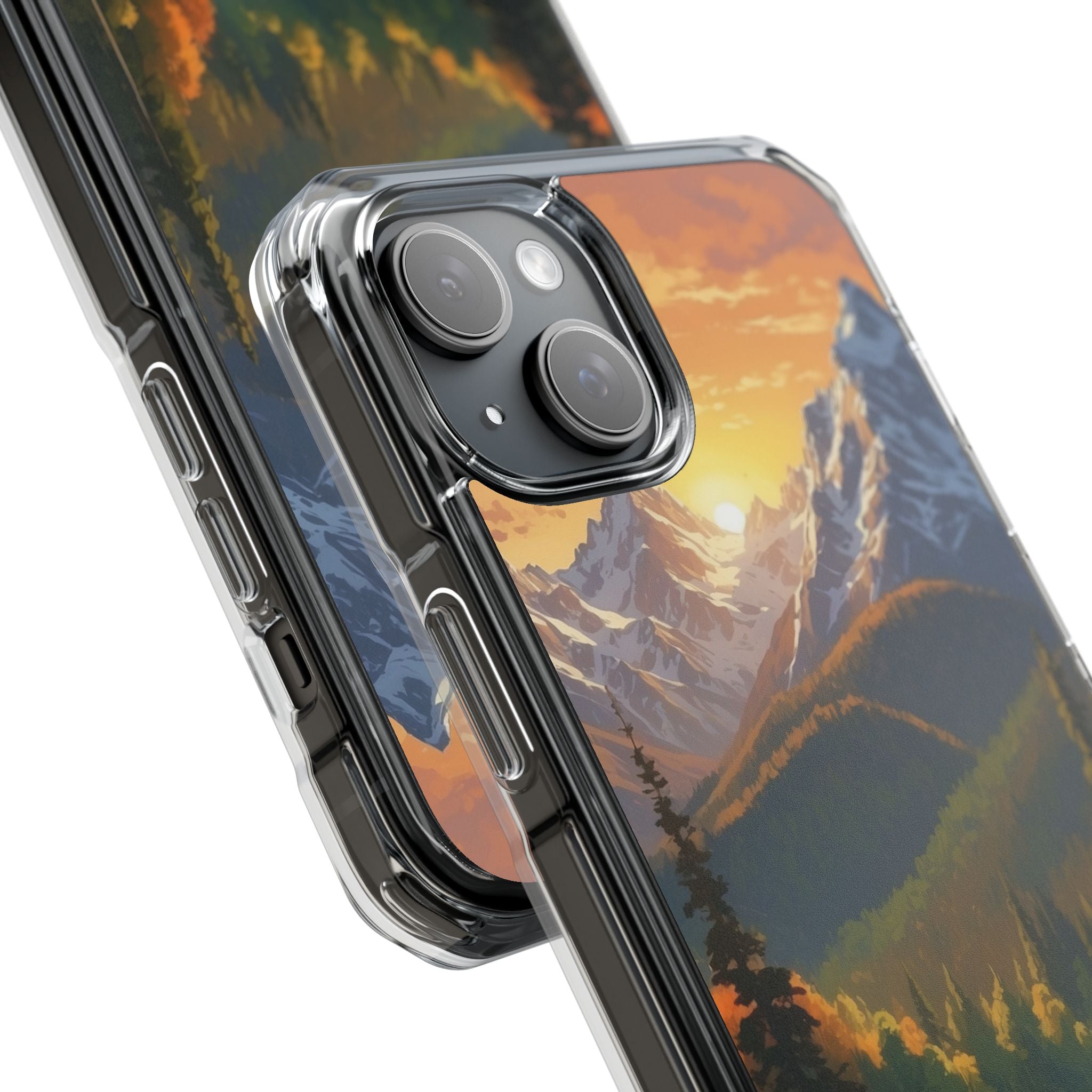 Mountain Reflections Glimmer iPhone Case - Impact