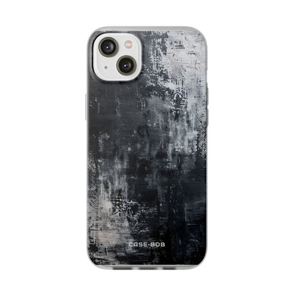 Textured Blackscape iPhone 14 Plus Case - Soft