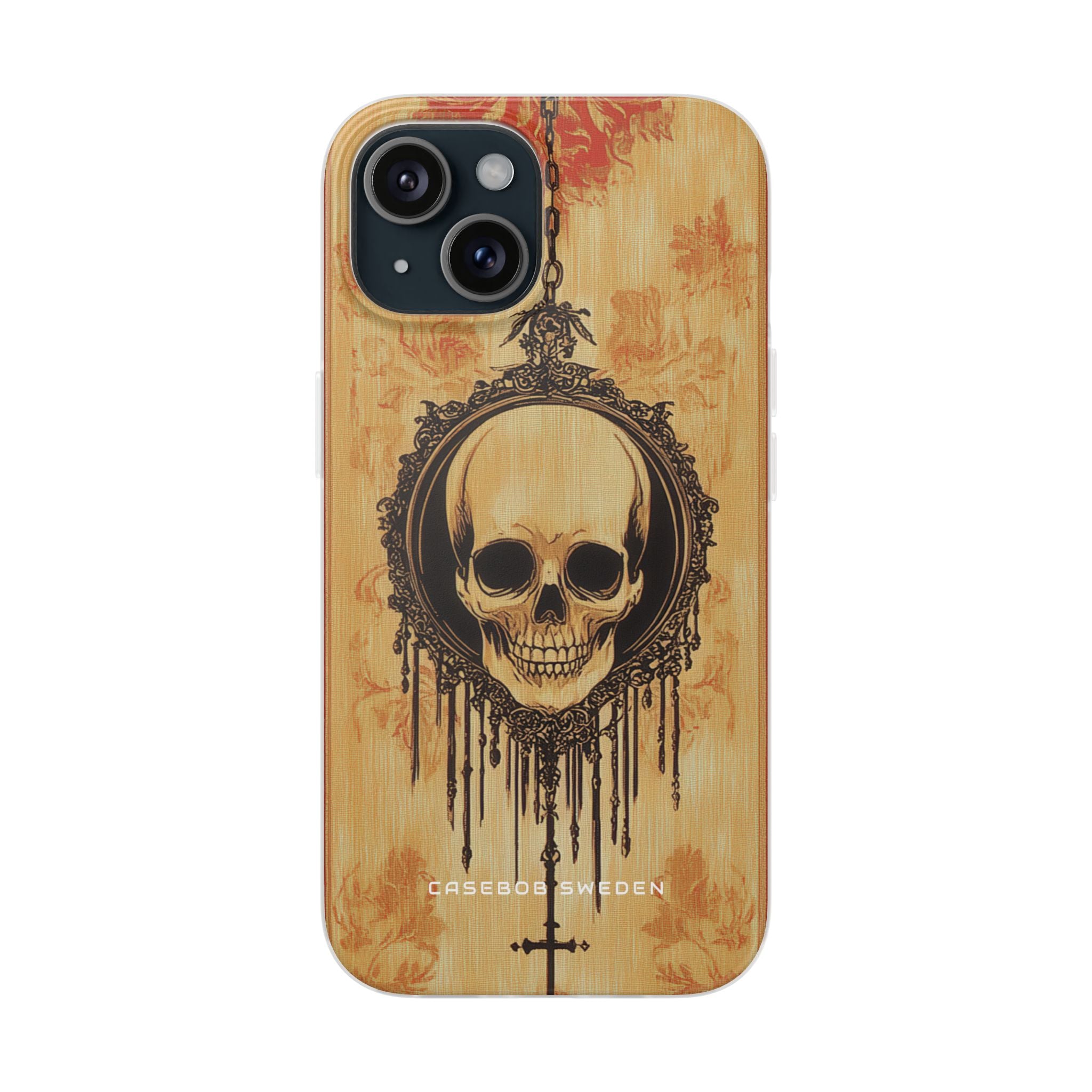 Gothic Skull Elegance iPhone 15 - Flexi-Handyhülle