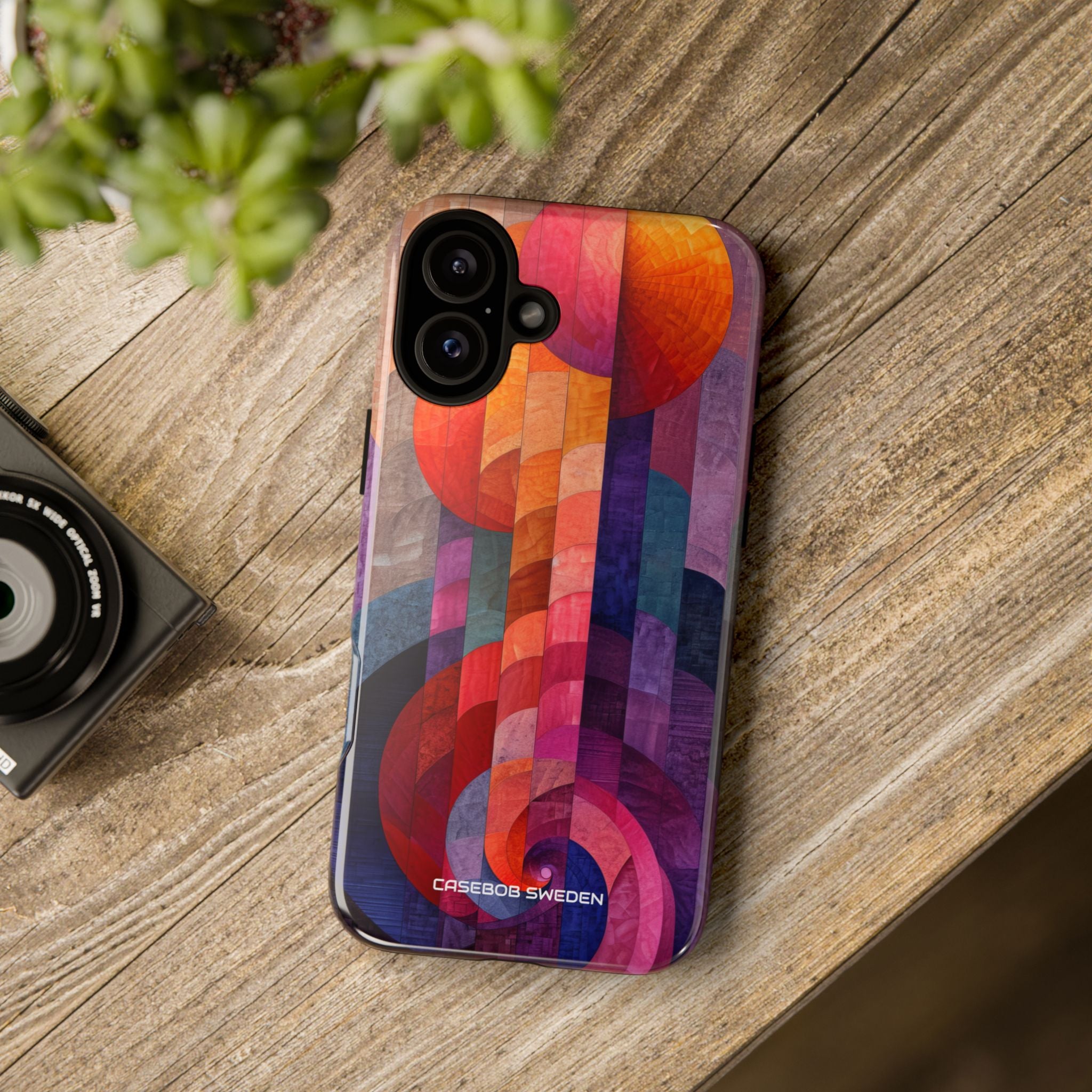 Purple Orange Abstract - Tough iPhone 16 Phone Case