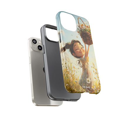 Joyful Girl Leaps - iPhone Case