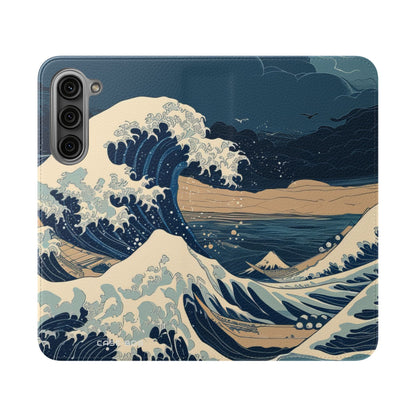 Cresting Navy Wave - Samsung S23+ Case - Wallet