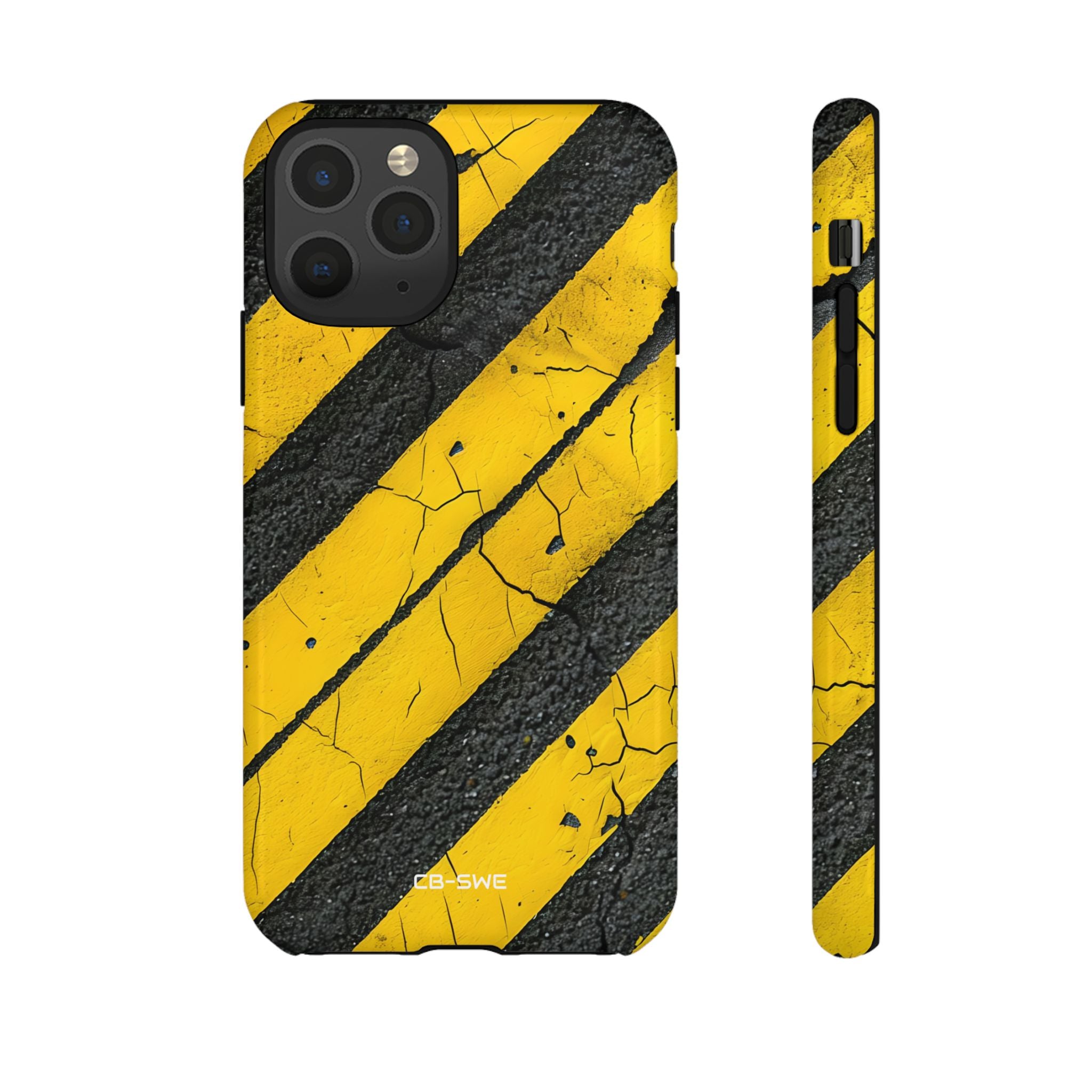 Cracked Hazard Lines - iPhone Case