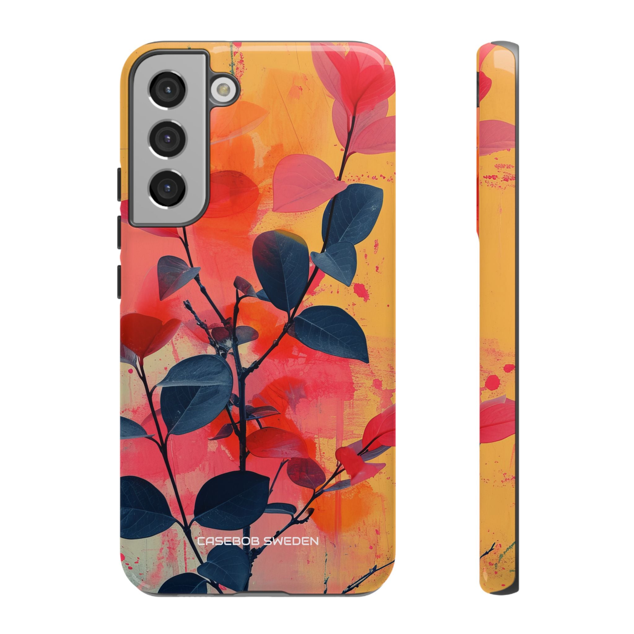 Yellow Botanical Splash - Tough Samsung S22 Phone Case