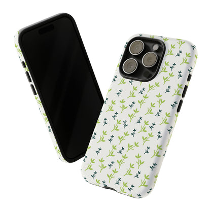 White Flower Pattern - Protective Phone Case