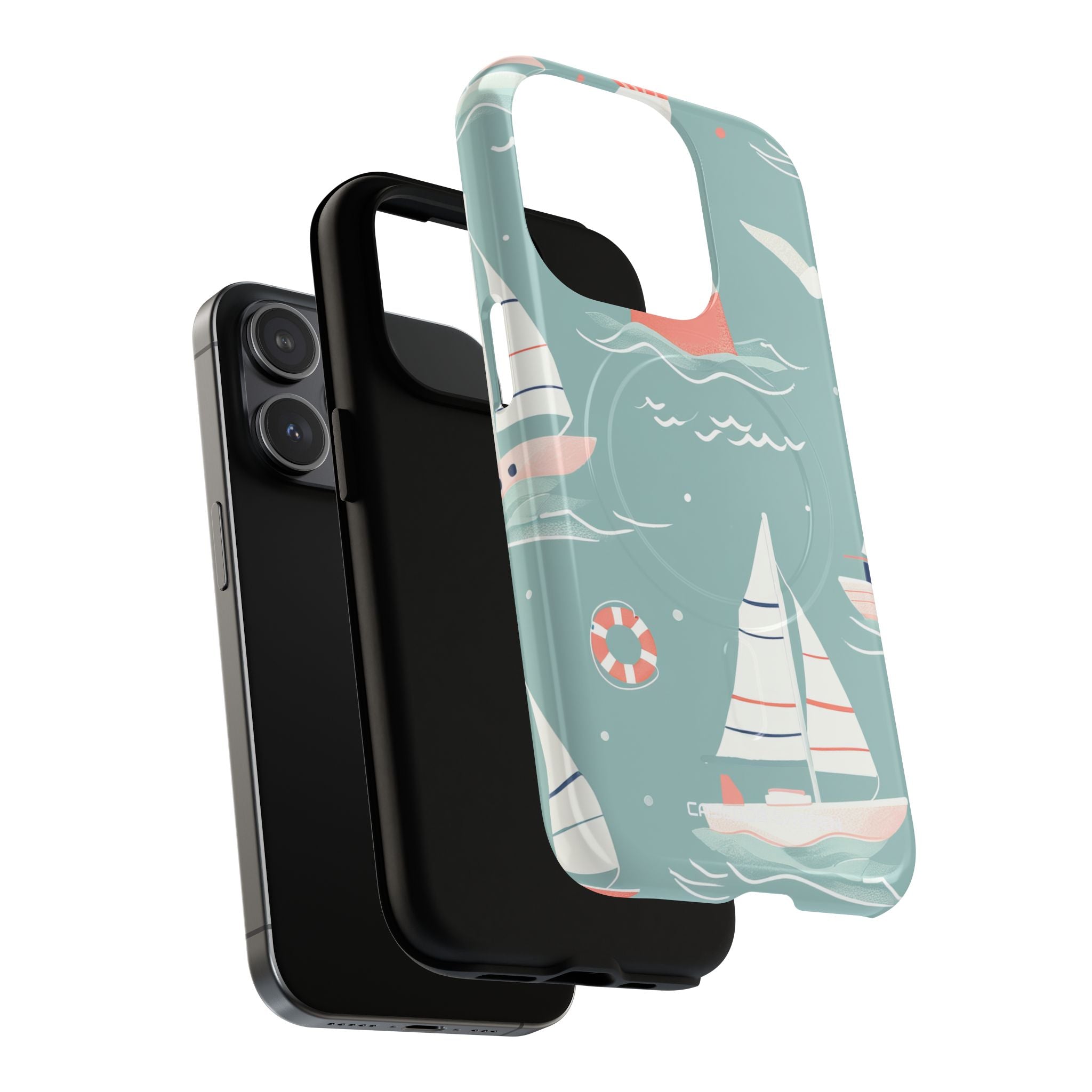 Lighthouse Nautical Charm - Tough + MagSafe® iPhone 15 Phone Case