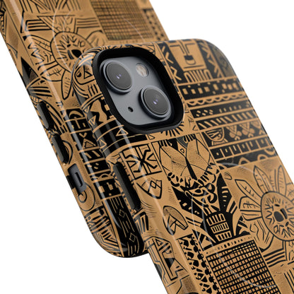 Tribal Faces iPhone 14 Plus Case - Tough+