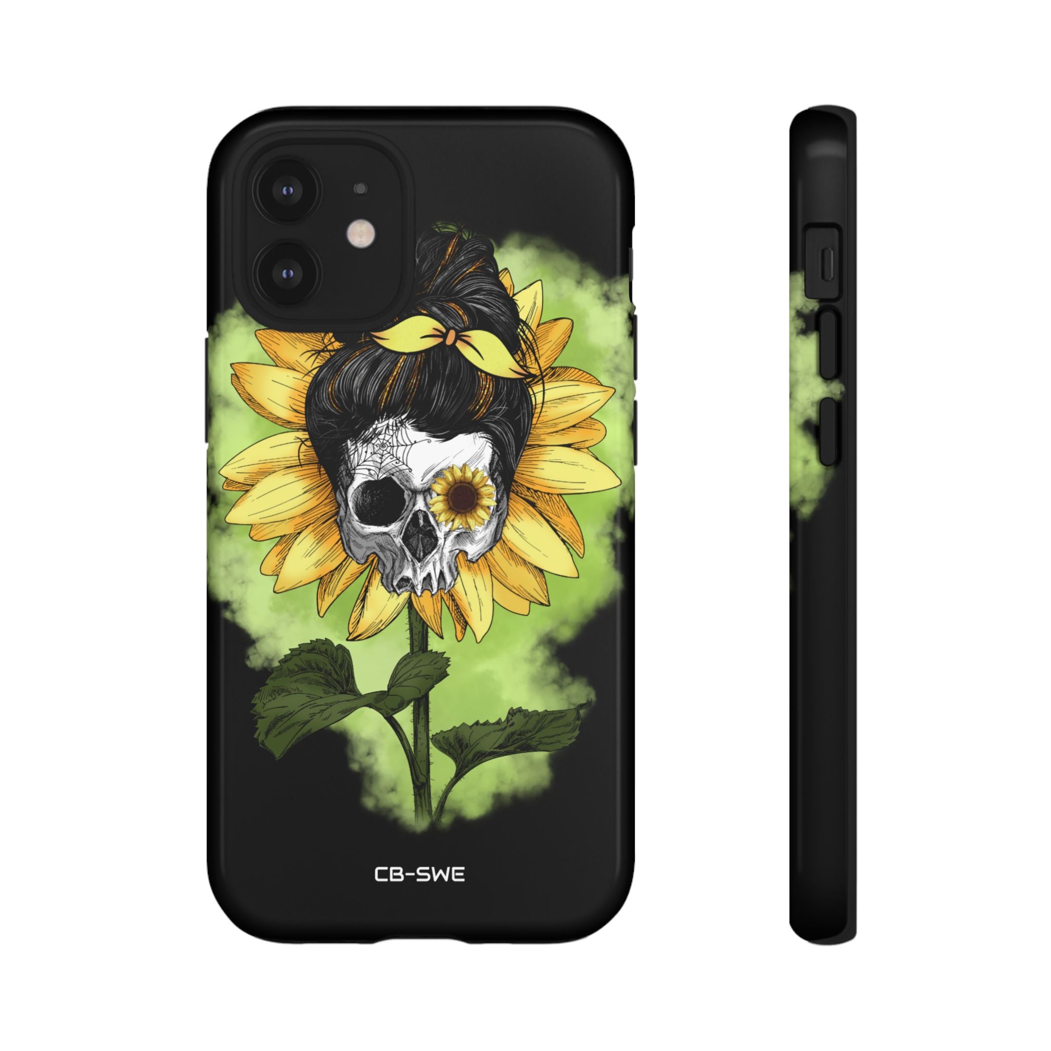 Sunflower Skull Fusion - iPhone Case