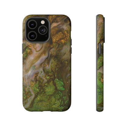 Smaragd Green Ink Art - Protective Phone Case