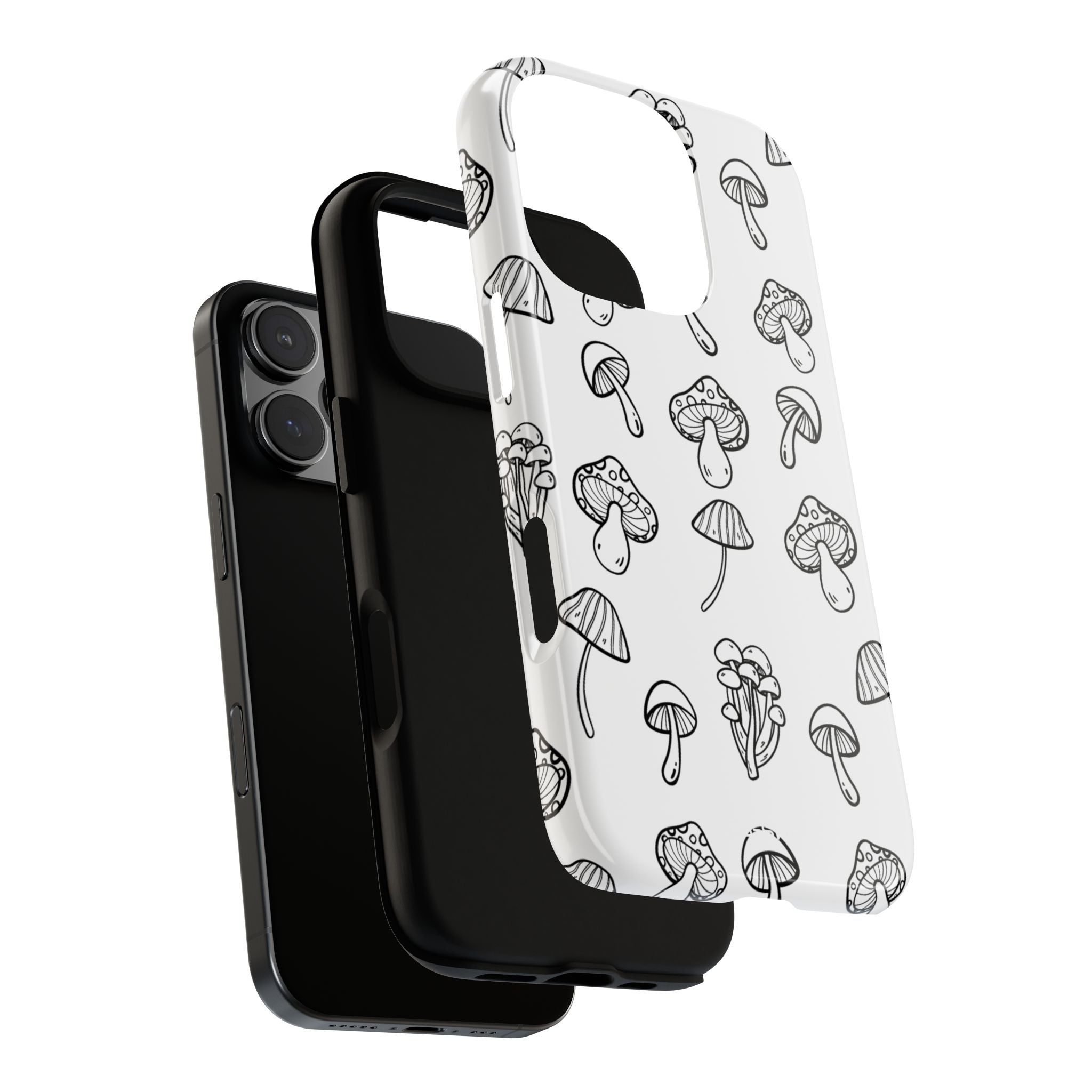 Mushroom Line Play - iPhone Case