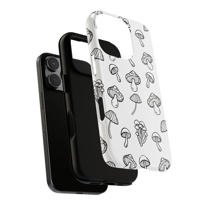 Mushroom Line Play - iPhone Case