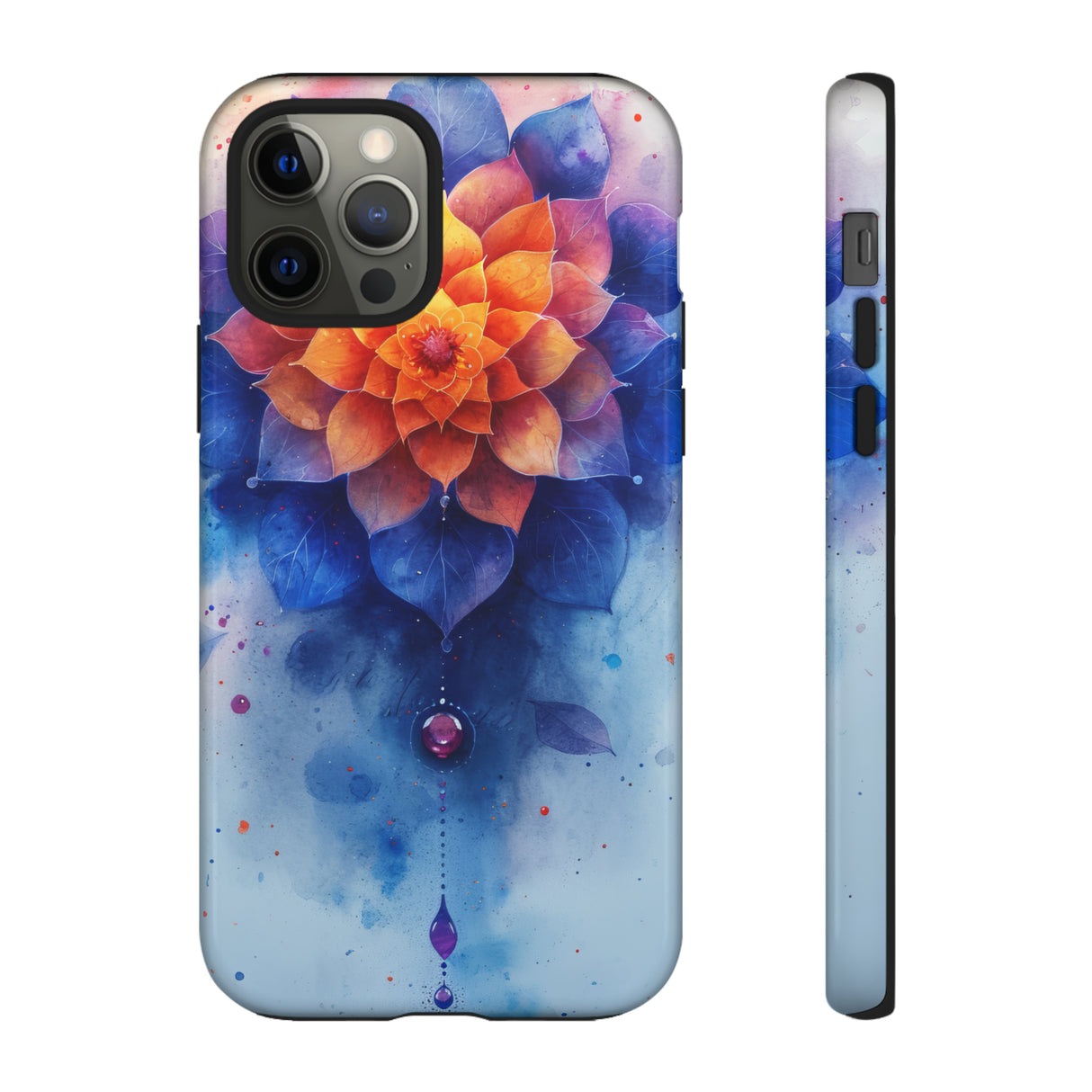 Blaue Rose Mandala Serenity - Schutzhülle fürs Handy