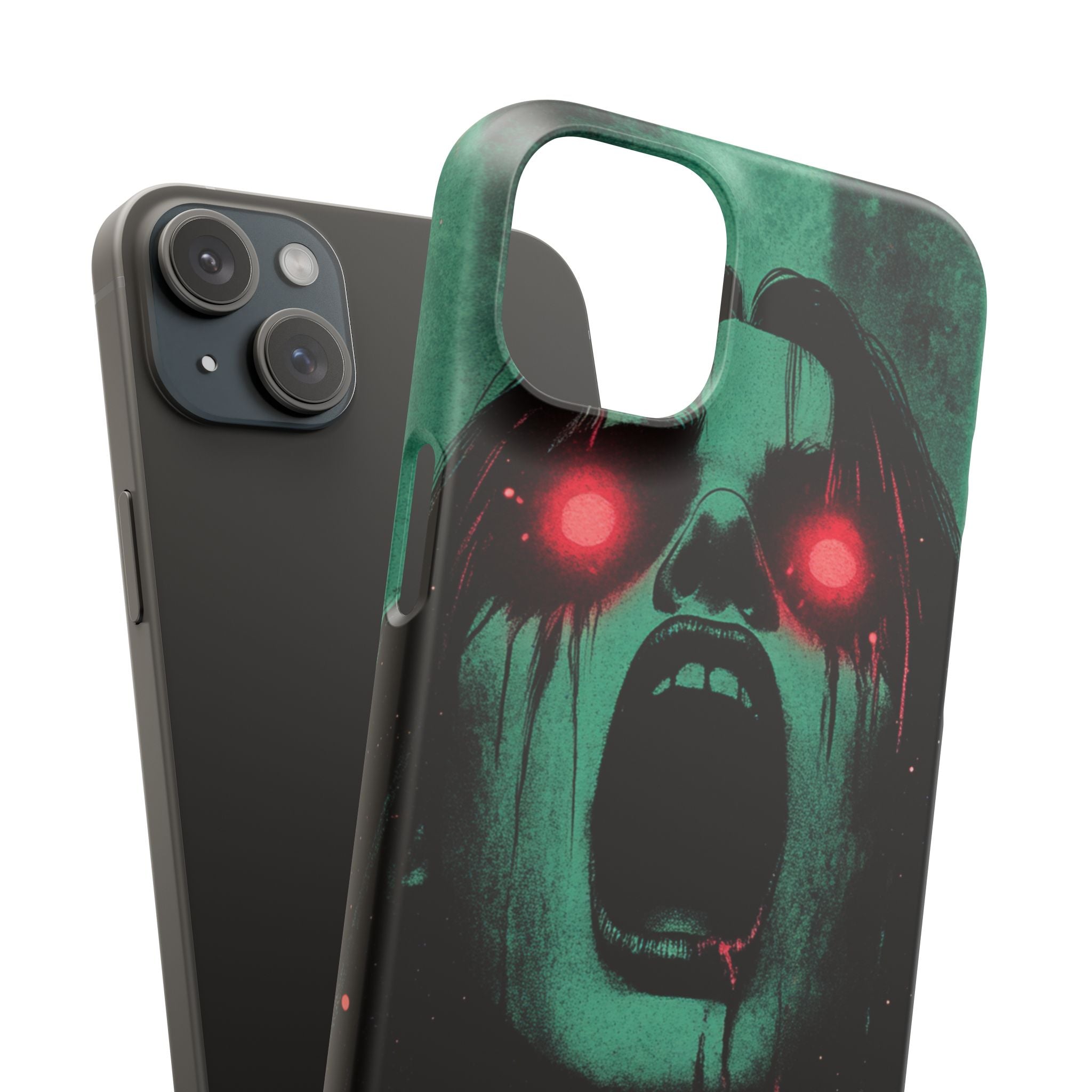 Haunting Glow of Gothic Eyes iPhone 15 - Slim Phone Case