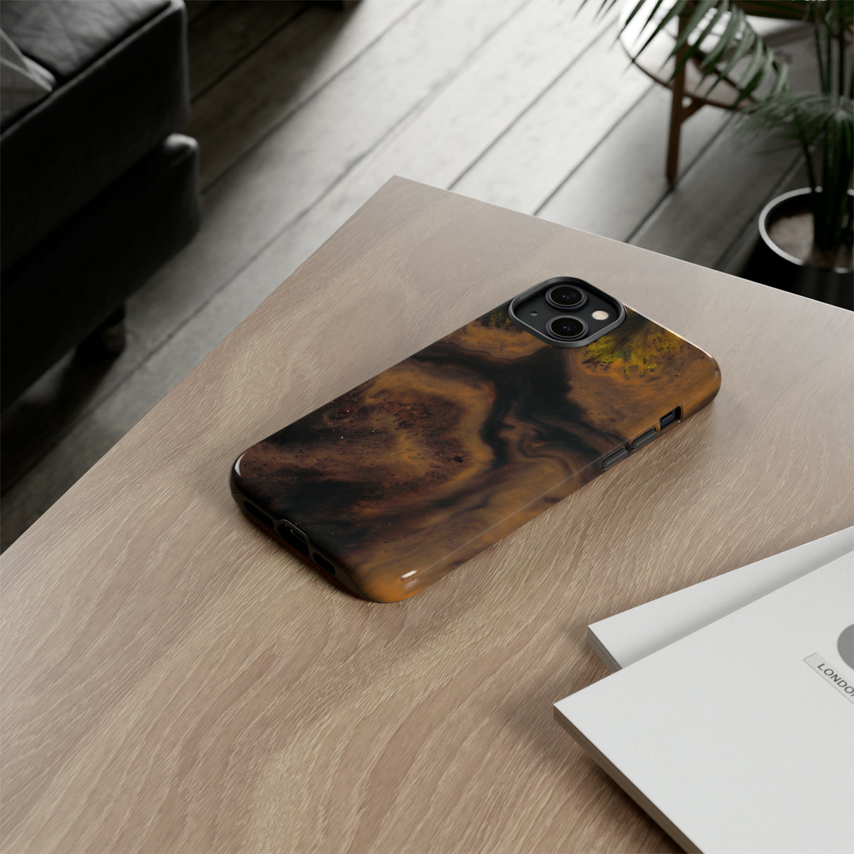 Brown Earth Ink Art - Protective Phone Case