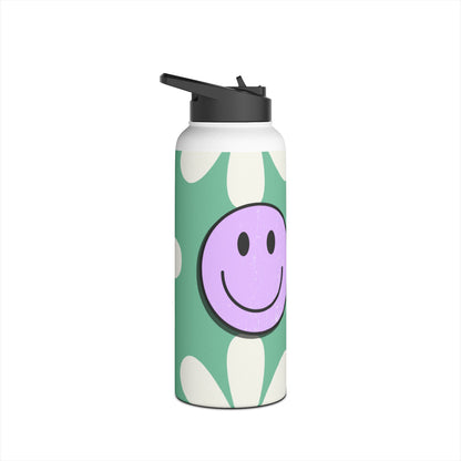 Smiley Daisy Glow - Stainless Steel Water Bottle