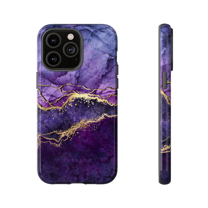 Purple Blue Marble - Protective Phone Case