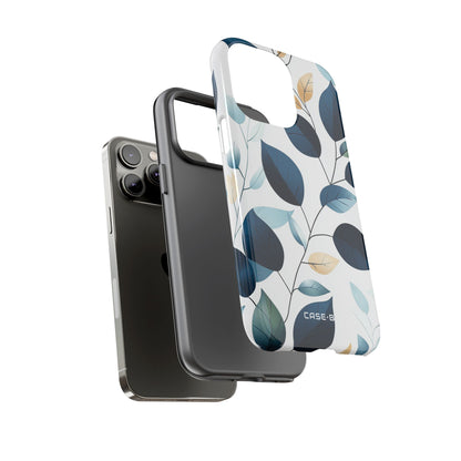 Navy Leaf Veins iPhone 14 Pro Max Case - Tough