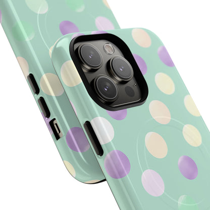 Pastel Polka Dots - Tough + MagSafe® iPhone 14 Phone Case