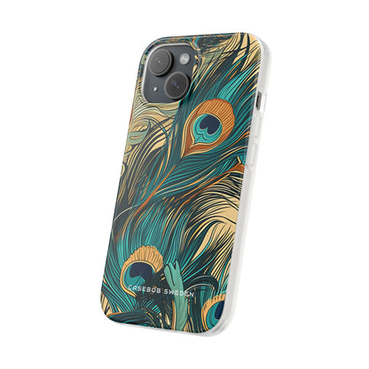 Art Nouveau Peacock Elegance iPhone 15 - Flexi Phone Case