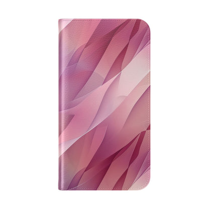 Pink Leafwave - iPhone 15 Plus Case - Wallet