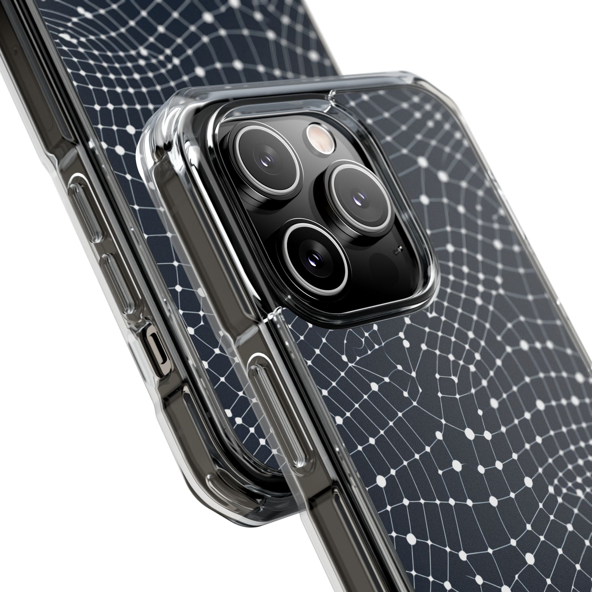 Warped Grid Web iPhone 14 - Impact Clear+