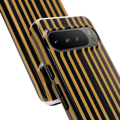 Golden Stripes Google Pixel 9 Pro XL Case - Tough