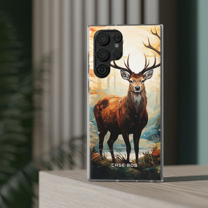 Glowing Stag Samsung S22 Ultra Case - Soft