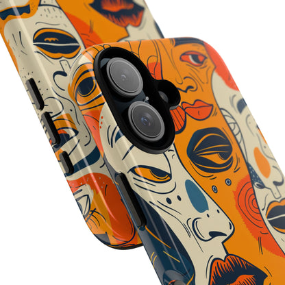 Tangled Faces Sunset iPhone 16 Pro Case - Tough