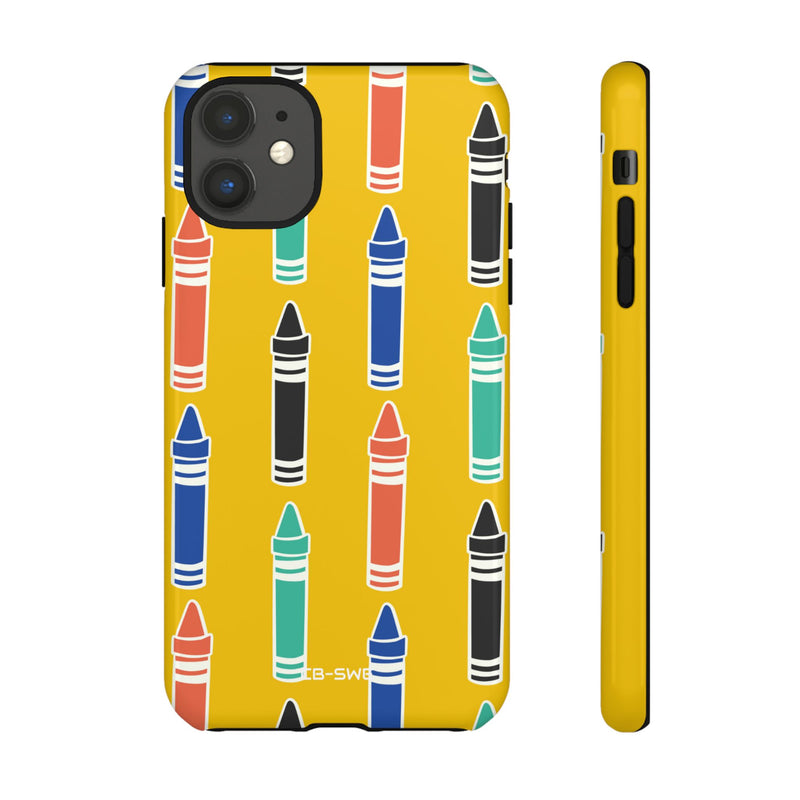 Crayons Dance Joyfully - iPhone Case