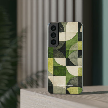 Green Geometric Harmony - Flexi Samsung S22 Phone Case